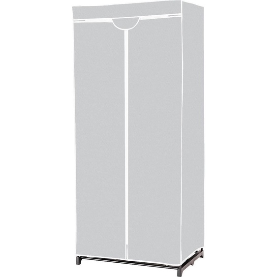 Armoire en tissu 75 x 50 x 170 cm, choix de couleurs, avec tringle à vêtements, gris