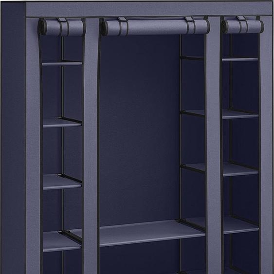 Armoire en tissu avec tringle à vêtements et structure métallique