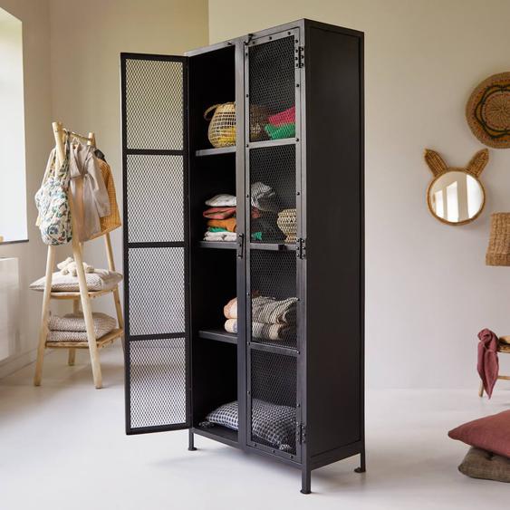 Armoire Enfant En Métal Noir 175 Cleo Noir