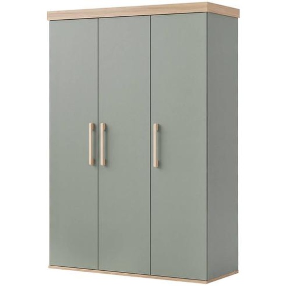 Armoire Enfant ‘jimmy’ – 3 Portes – Poignées En Bois Massif Sauge