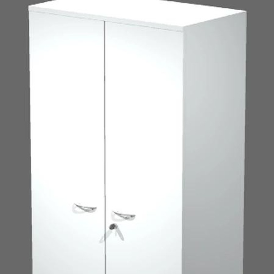 Armoire haute Pronto - L.80 x H.180 cm - 2 portes - Blanc