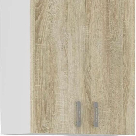 Armoire haute SARA - 2 portes -Reproduction chêne Sonoma - L60xP31xH71,5 cm - Fabriqué en Pologne