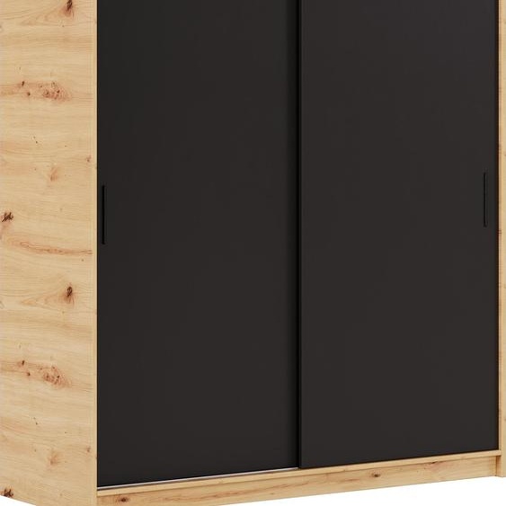 Armoire Iga 180 cm avec 2 portes coulissantes Armoire à portes coulissantes (marron, noir)