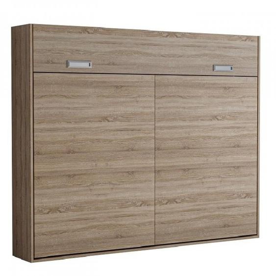Armoire lit escamotable VERTIGO chêne naturel couchage 160*200 cm