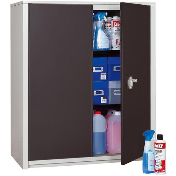 Armoire métal Classtout - A portes battantes - H. 100  x  L. 90 cm - Corps Gris - Portes Anthracite