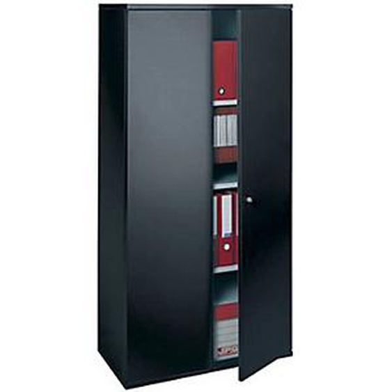 Armoire métal Starting portes battantes H.160 x L. 80cm - Corps Anthracite - Portes Anthracite
