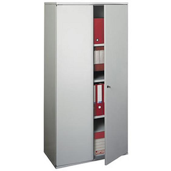 Armoire métal Starting portes battantes H.160 x L. 80cm - Corps Gris - Portes Grises