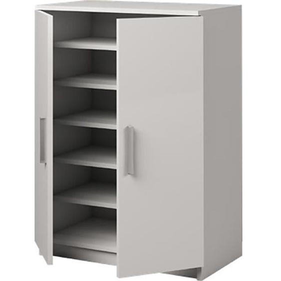 Armoire Meuble à chaussures coloris blanc - Hauteur 90 x Longueur 60 x Profondeur 35.6 cm