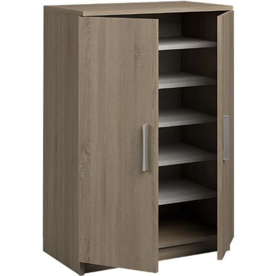 Armoire Meuble à chaussures coloris chêne cortez - Hauteur 90 x Longueur 60 x Profondeur 35.6 cm