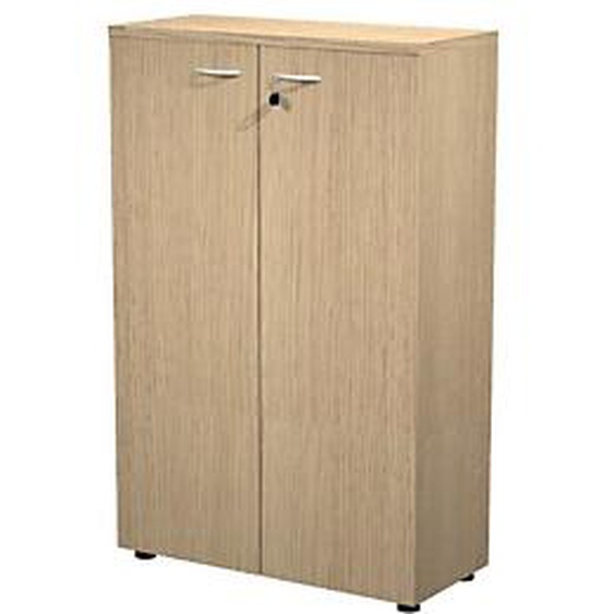 Armoire mi-hauteur Pronto - L.80 x H.120 cm - 2 portes - Chêne