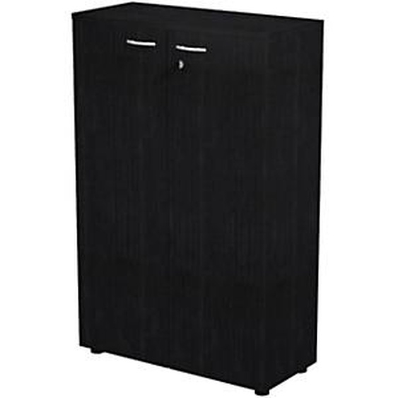 Armoire mi-hauteur Pronto - L.80 x H.120 cm - 2 portes - Noir