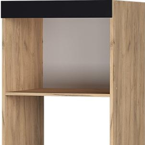 Armoire micro-ondes Vicco Fame-Line Noir rayé 60cm ouvert, Model 50898