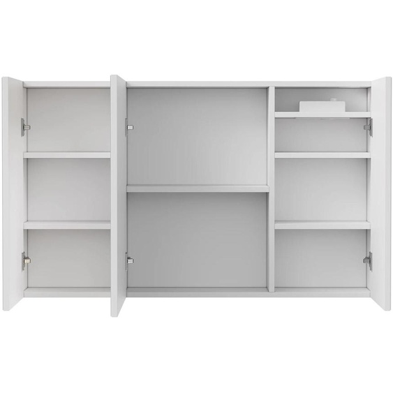 Armoire miroir pour salle de bain - Armoire miroir LED - Anti-buée - 3 portes - 3 températures de couleur réglables et dimmables - Étagères réglables en hauteur - Prise électrique européenne - Style A
