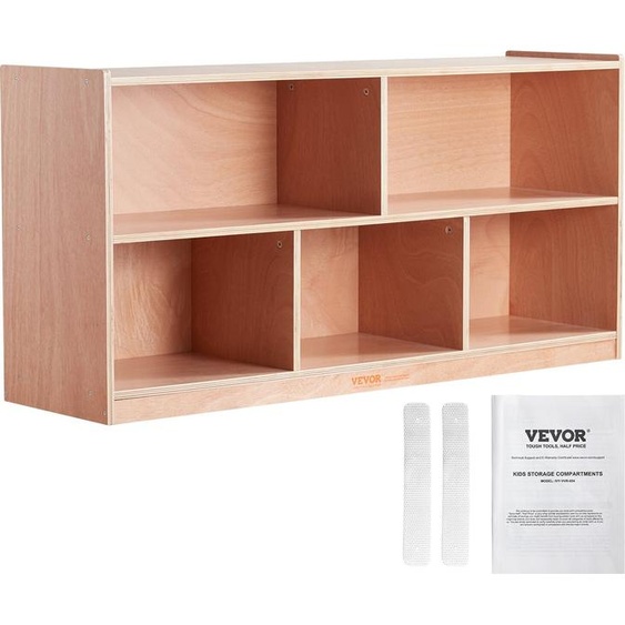 Armoire mobile à étagères Armoire de rangement, Étagère de rangement cubique à 5 compartiments, Armoire de rangement à 2 étagères, Meuble de classe pour la maison, la crèche, lécole maternelle, la nature