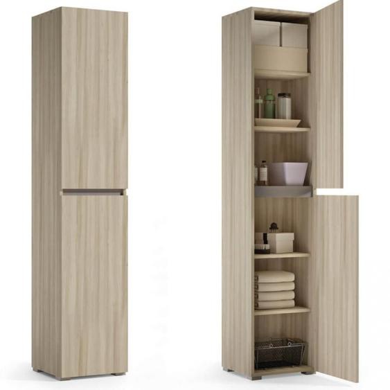 Armoire multifonctionnel LOKO orme 2 portes 5 étagères