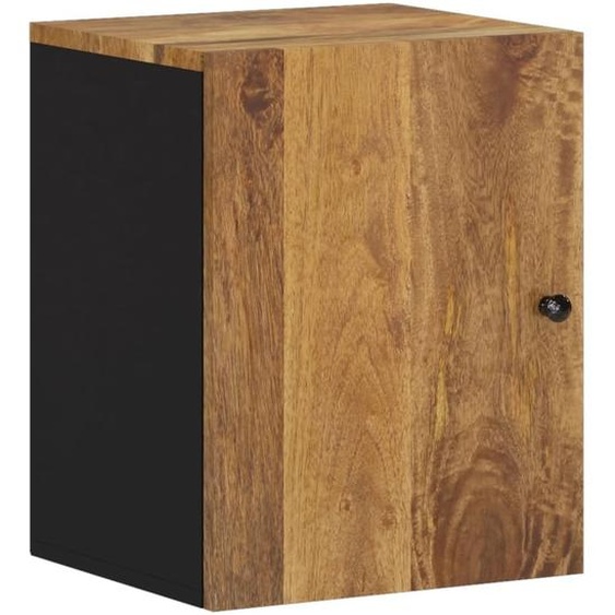 Armoire murale de salle de bain 38x33x48 cm en bois massif de manguier