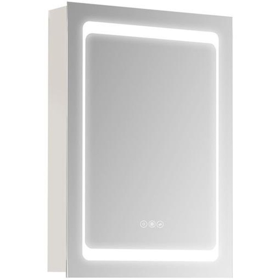 Armoire murale miroir avec éclairage LED - kleankin - pour Salle de Bain - meuble 2 en 1 - 3 étagères - 50l x 12,5P x 70H cm