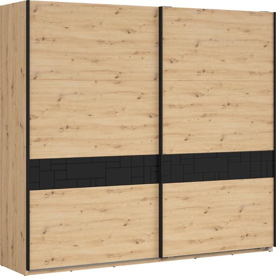 Armoire Pont 240 cm chêne artisanal/noir mat