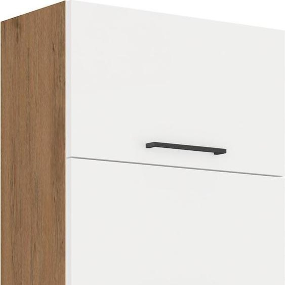 Armoire rabattable supérieure VANYA – largeur 60 cm, blanc / chêne lancelot