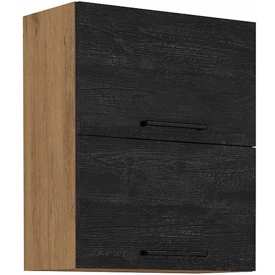 Armoire rabattable supérieure VANYA – largeur 60 cm, dark wood / chêne lancelot