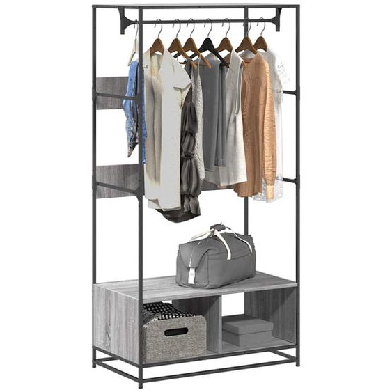 Armoire sonoma gris 90x50x180 cm bois dingénierie