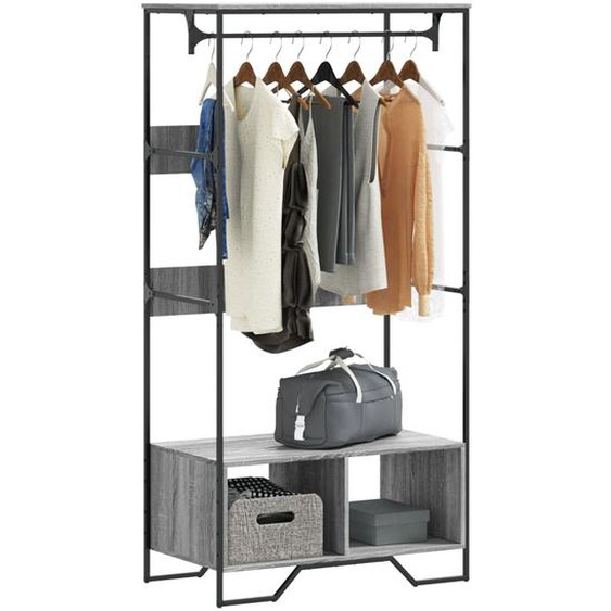 Armoire sonoma gris 90x50x180 cm bois dingénierie