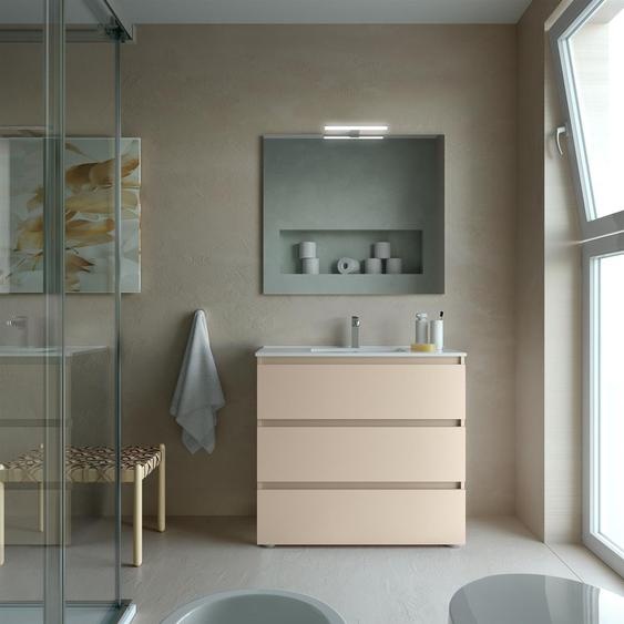 Armoire SPIRIT 900, avec tiroir métallique et système damortissement, finition MACCHIATO, dimensions : 897 x 810 x 450 mm