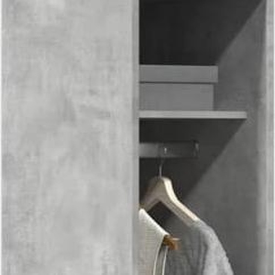 Armoire style élégant gris béton 30x50x200 cm bois composite,32,6 Kg cloris6560468