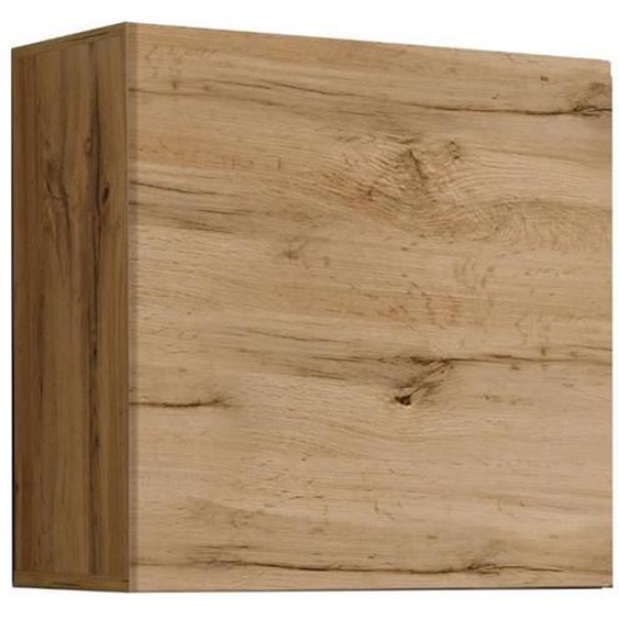 Armoire suspendue aspect chêne 60x60cm pour salon collection SWITCH. Marron