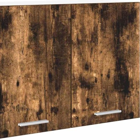 Armoire suspendue Chêne fumé et Blanc 60 x 31 x 40 cm
