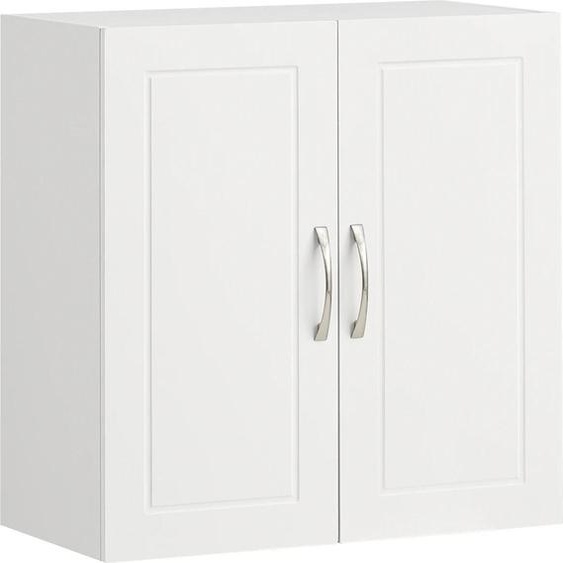 Armoire suspendue - FRG231 - Tablette réglable - 60×60×30 cm - Pour salle de bain/cuisine/salon - Montage nécessaire - Blanc