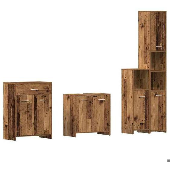 Armoire WC - Colonne salle de bain - Elégance - Chic - Ensemble de meubles salle de bain 4 pcs bois dingénierie,68.9 Kg 66768