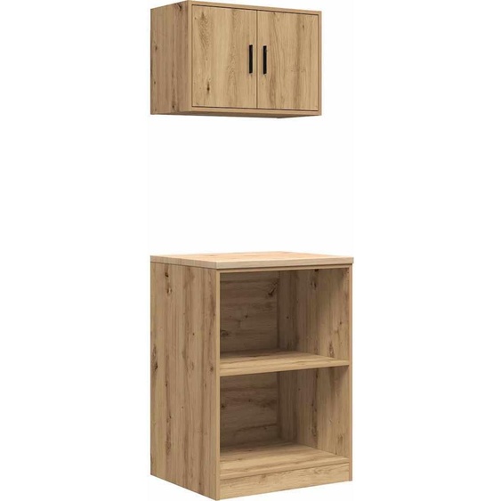 Armoires de garage 2 pcs. Chêne Artisan Matériau dérivé du bois