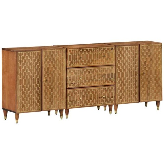 Armoires latérales 3 pcs 60x33x75 cm bois massif de manguier
