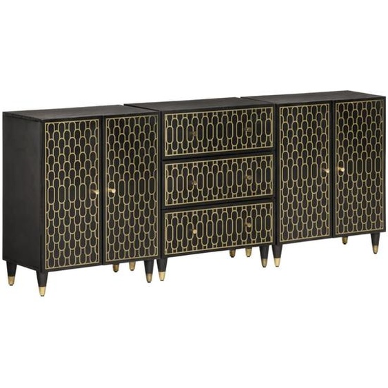 Armoires latérales 3 pcs 60x33x75 cm bois massif de manguier