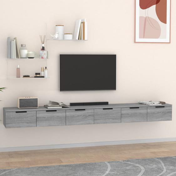 Armoires murales 2pcs Sonoma gris 102x30x20cm Bois dingénierie