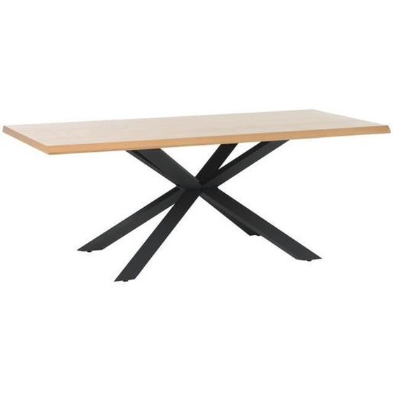 Arno Table de salle à manger 100 x 200 cm, chêne, noir.