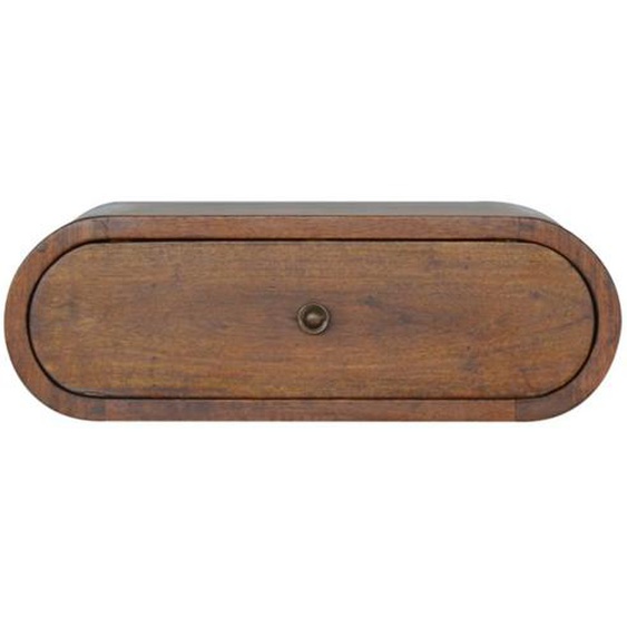 Artisan Furniture Table de nuit murale en bois massif noyer ronde, table de nuit chevet