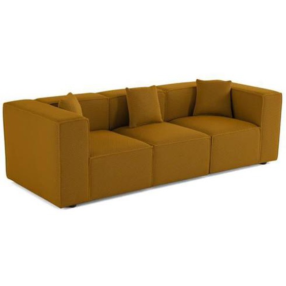 Arty - canapé modulable 3 places - en tissu mailles 3D - Jaune
