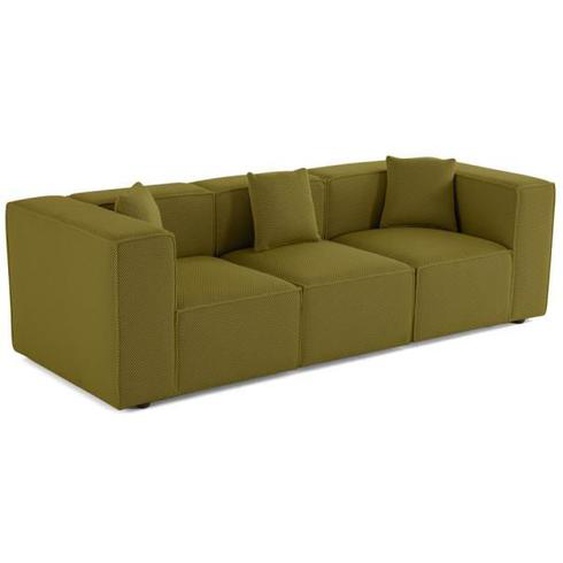 Arty - canapé modulable 3 places - en tissu mailles 3D - Vert Olive