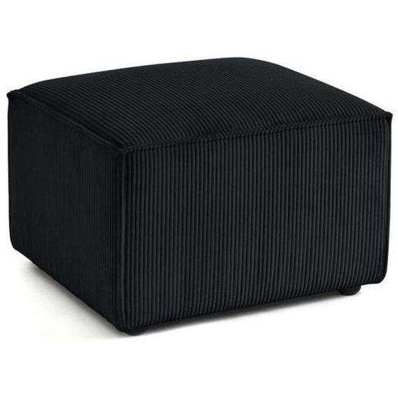 Arty - pouf dappoint - en velours côtelé - Noir