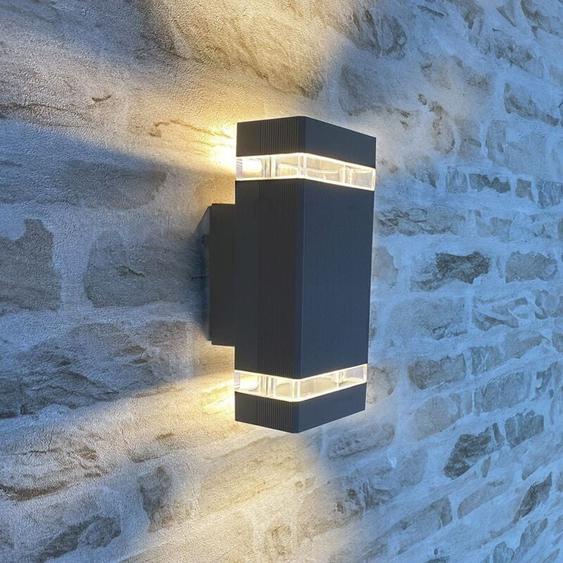 Arum Lighting - Applique luis Anthracite extérieure double faisceau GU10 IP54