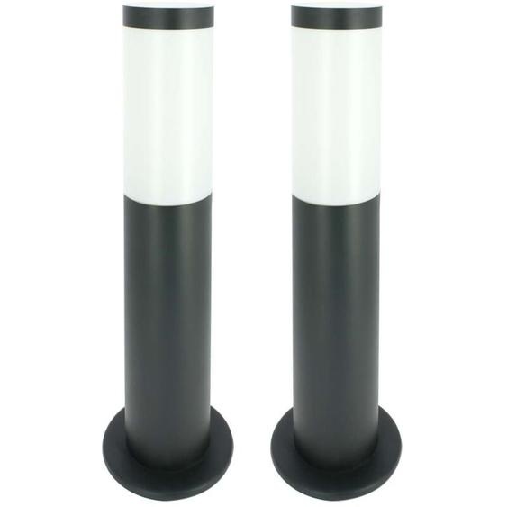 Arum Lighting - Lot de 2 Bornes extérieures E27 anthracite valente hauteur 45cm