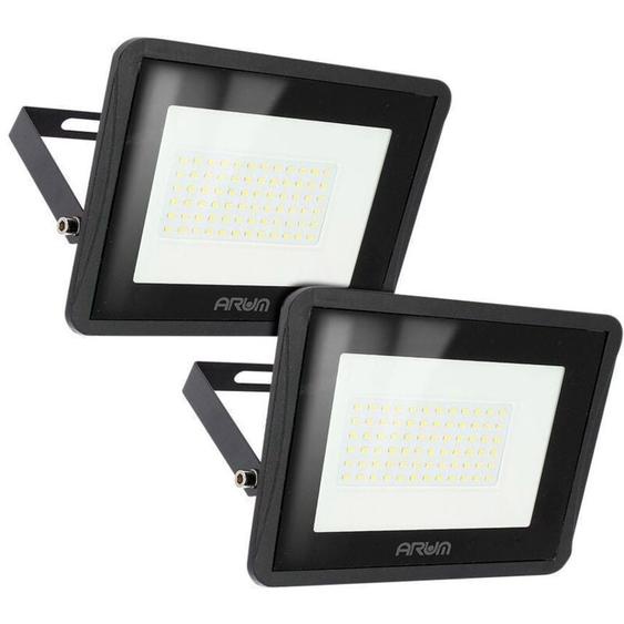 Arum Lighting - Lot de 2 projecteurs led 50W – 4500 lumens chacun, IP65 Température de Couleur: Blanc Froid 6000K