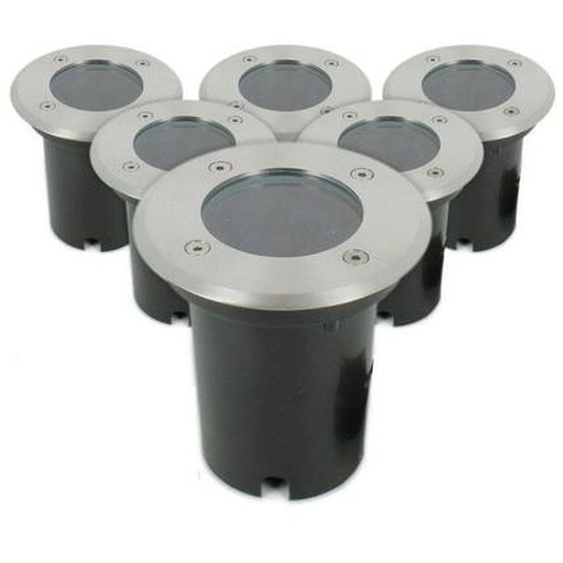 Arum Lighting - Lot de 6 spots encastrable de sol canyon - inox 304 - GU10 - IP67