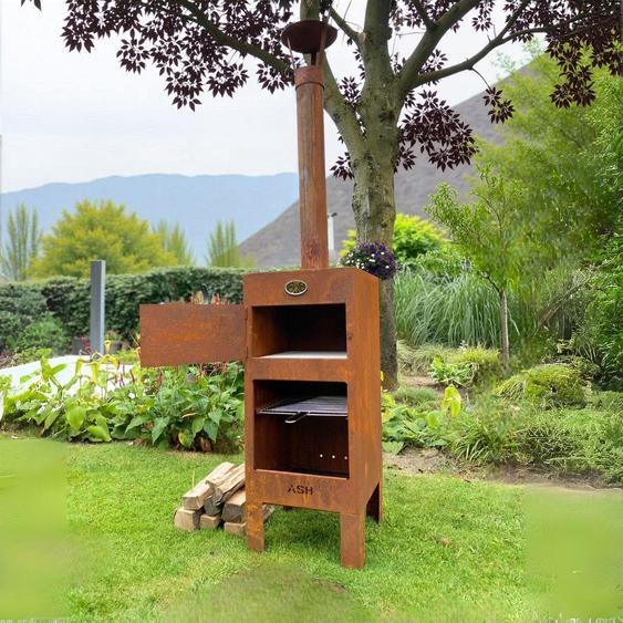 ASH - Pizza - 3 en 1 - BBQ/Foyer extérieur - Acier corten