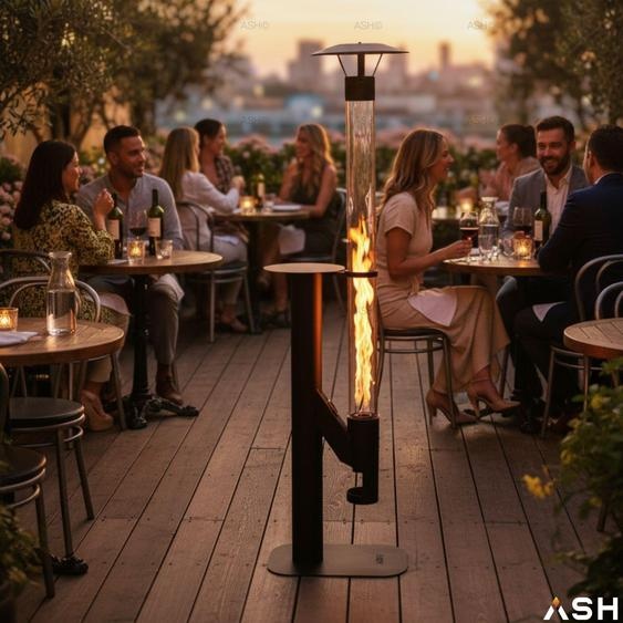 ASH Poêle à granulés - Flores Terrace heater black