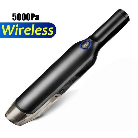 Aspirateur à main pour la voiture et la maison - Aspirateur à main VC02 - Puissance daspiration de 5 000 Pa - Sans fil - Pour déchets secs et humides - Léger (670 g) - Compact (38 cm) - Jaune