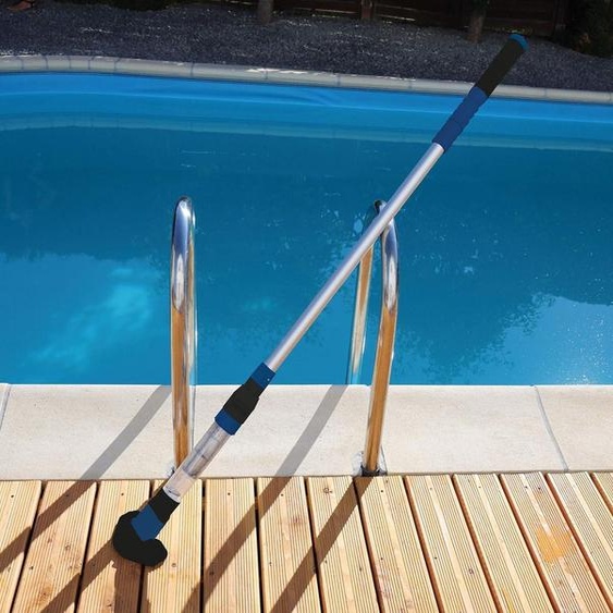 Aspirateur de piscine avec manche télescopique et filtre en acier inoxydable