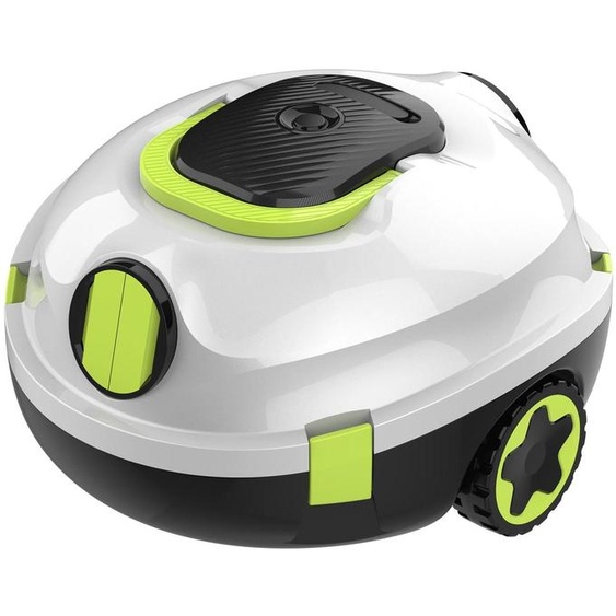 Aspirateur de piscine robotisé - Autonome, sans fil, 120 minutes dautonomie - Surface de nettoyage de 110 m² - Blanc et vert